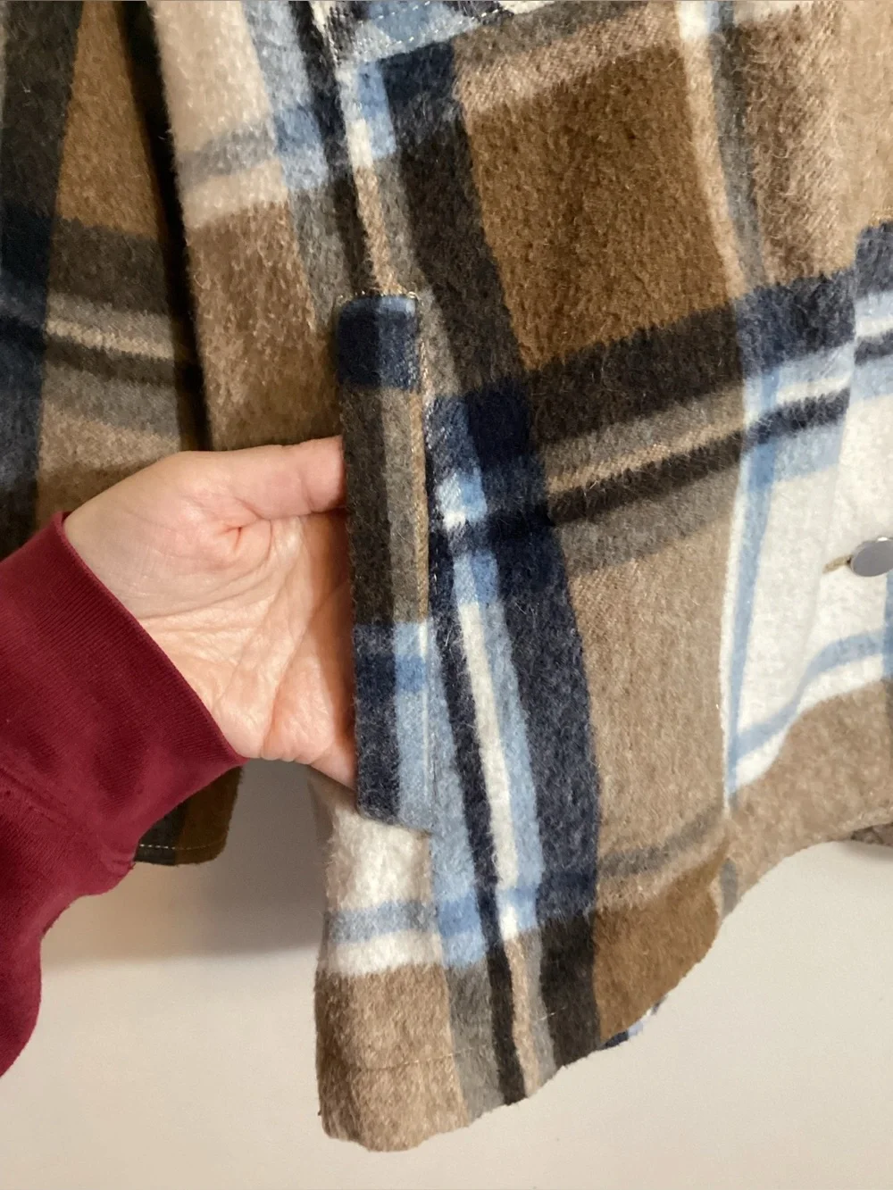 Zara Oversized Shacket Size S Plaid Flannel